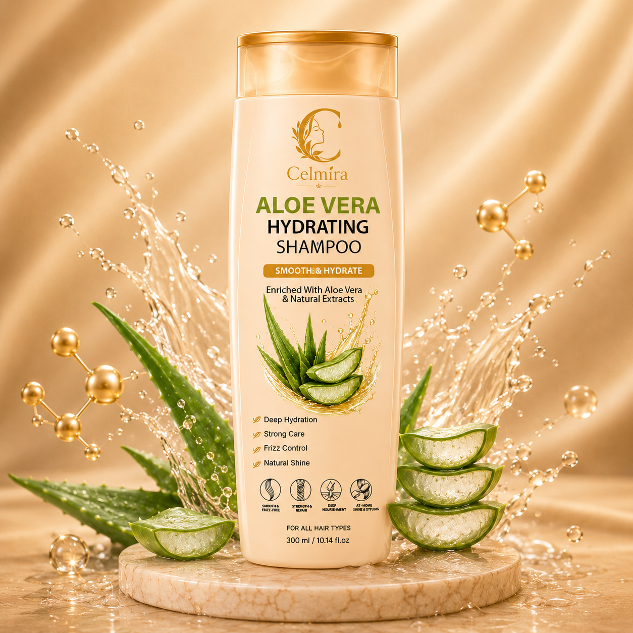 CELMIRA Aloe Vera Hydrating Shampoo | Smooth • Hydrate • Nourish